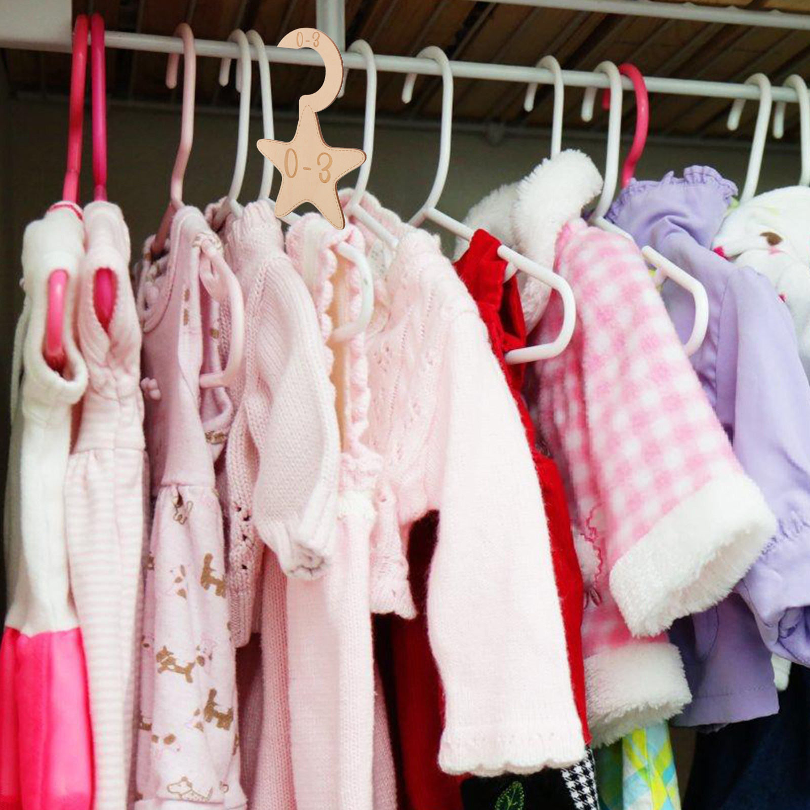 Baby Clothing Dividers - 7 Divisores de Madera para Armario