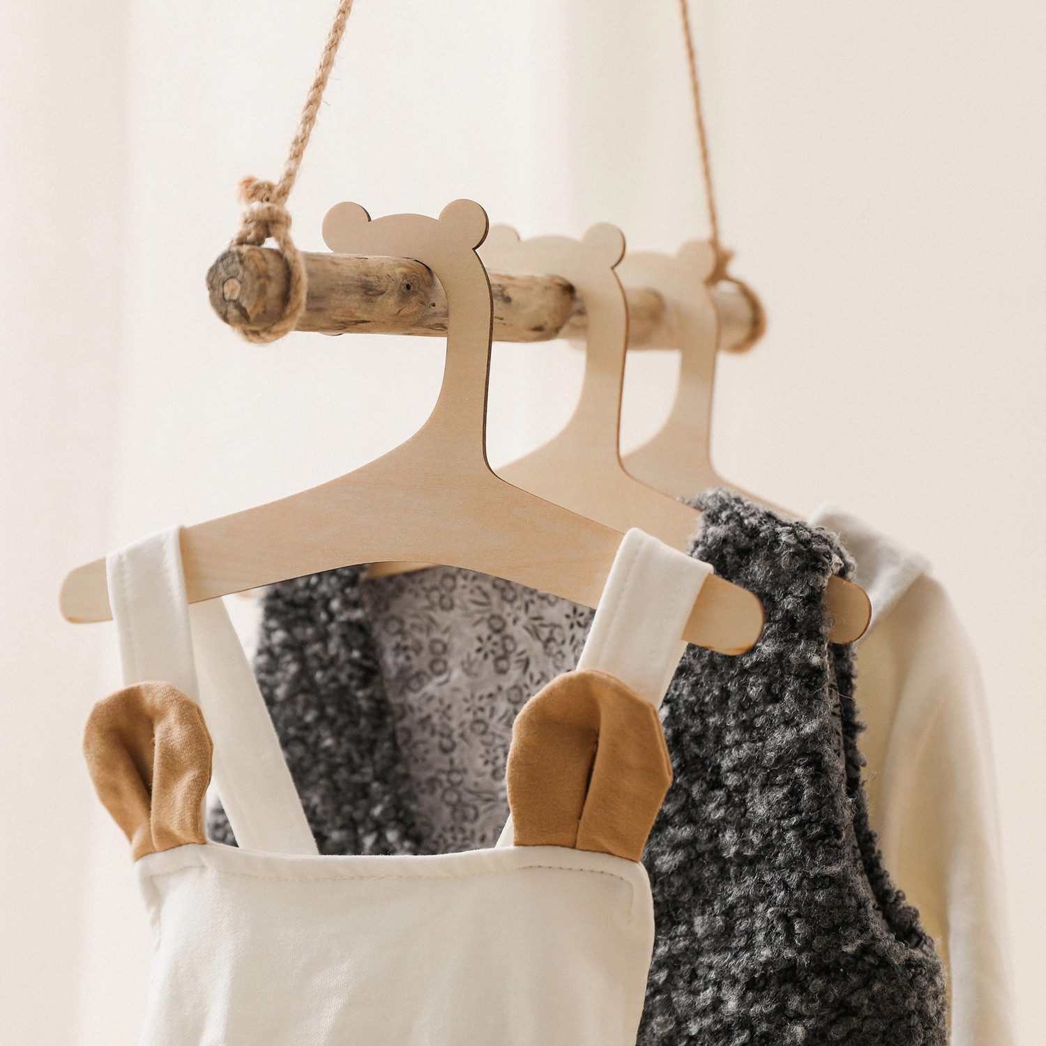 Baby Clothing Hanging Rack - 5/10 Uds. Perchas de madera para