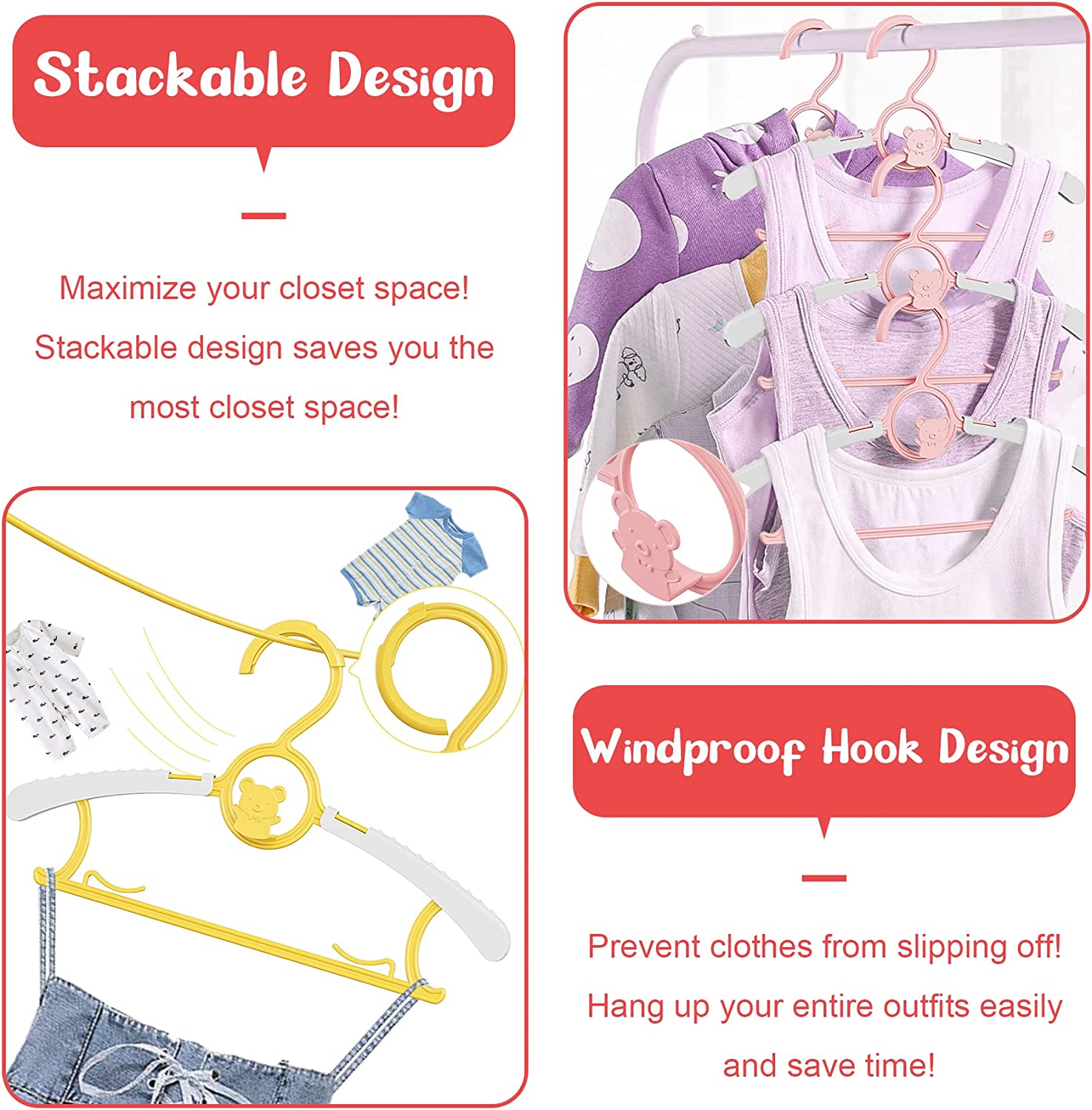 UNTIOR-percha antideslizante p - Baby Clothing Hanging Rack reseña y precio