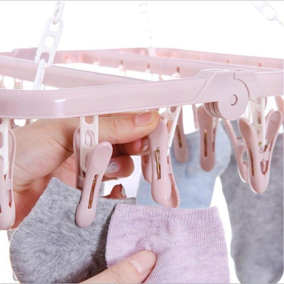 1 Pcs 32 Clips Ropa plegable P - Baby Clothing Hanging Rack reseña y precio